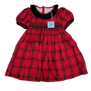 NWT Nanducket 3T Plaid Smocked Holiday Dress